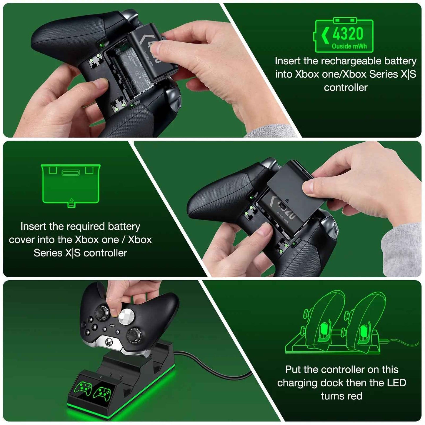 Dual Controller Charging Station — Keep Your Controllers Always Ready