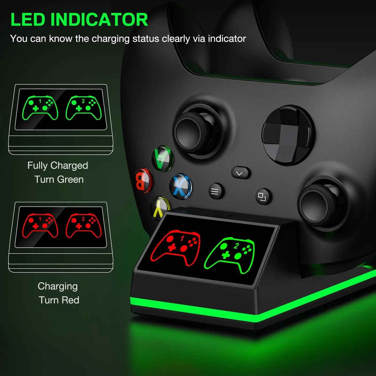 Dual Controller Charging Station — Keep Your Controllers Always Ready