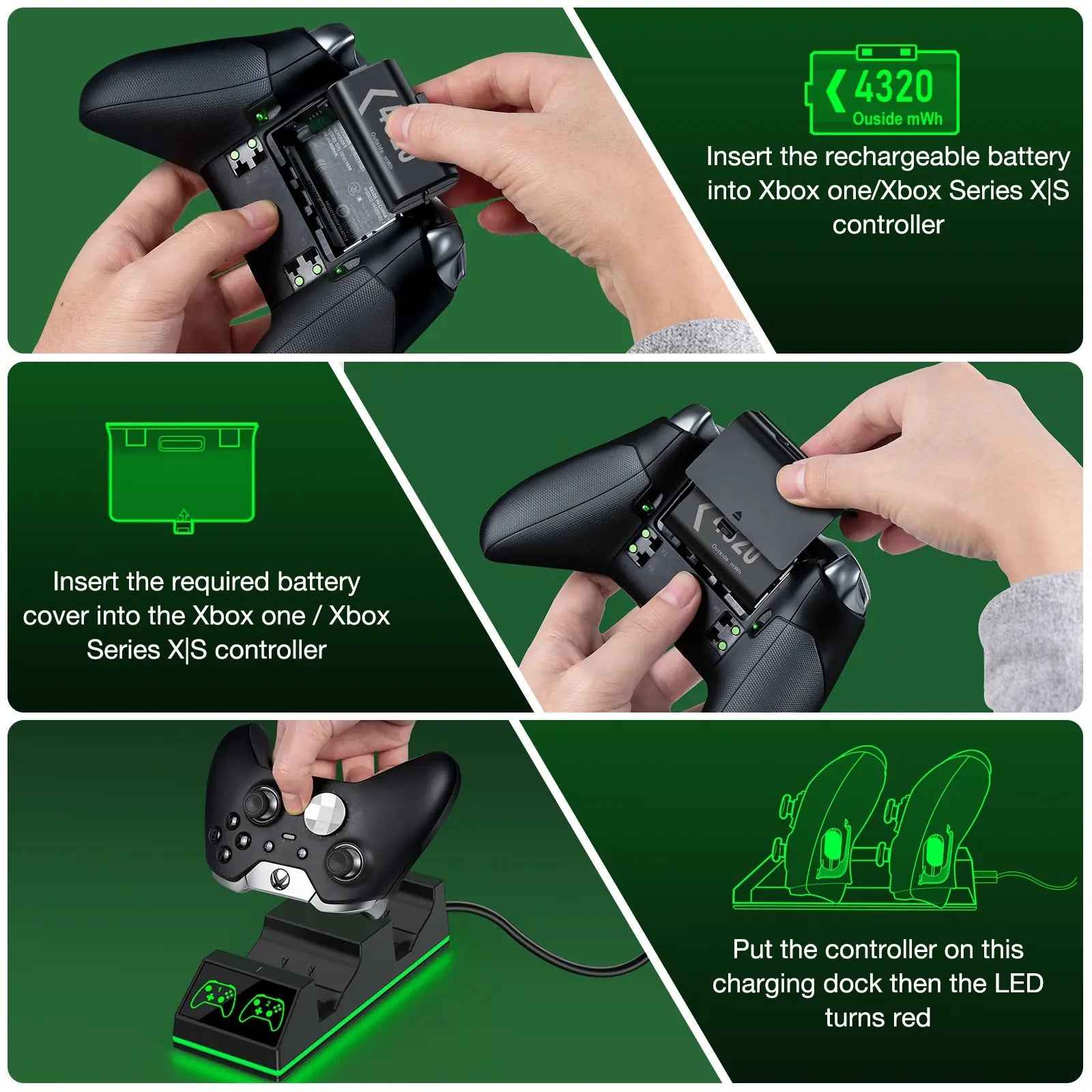 Dual Controller Charging Station — Keep Your Controllers Always Ready