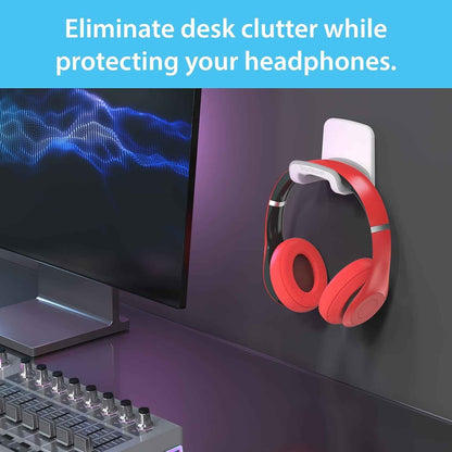 Removable Adhesive Headphone Hanger — Clean Desk, Zero Damage