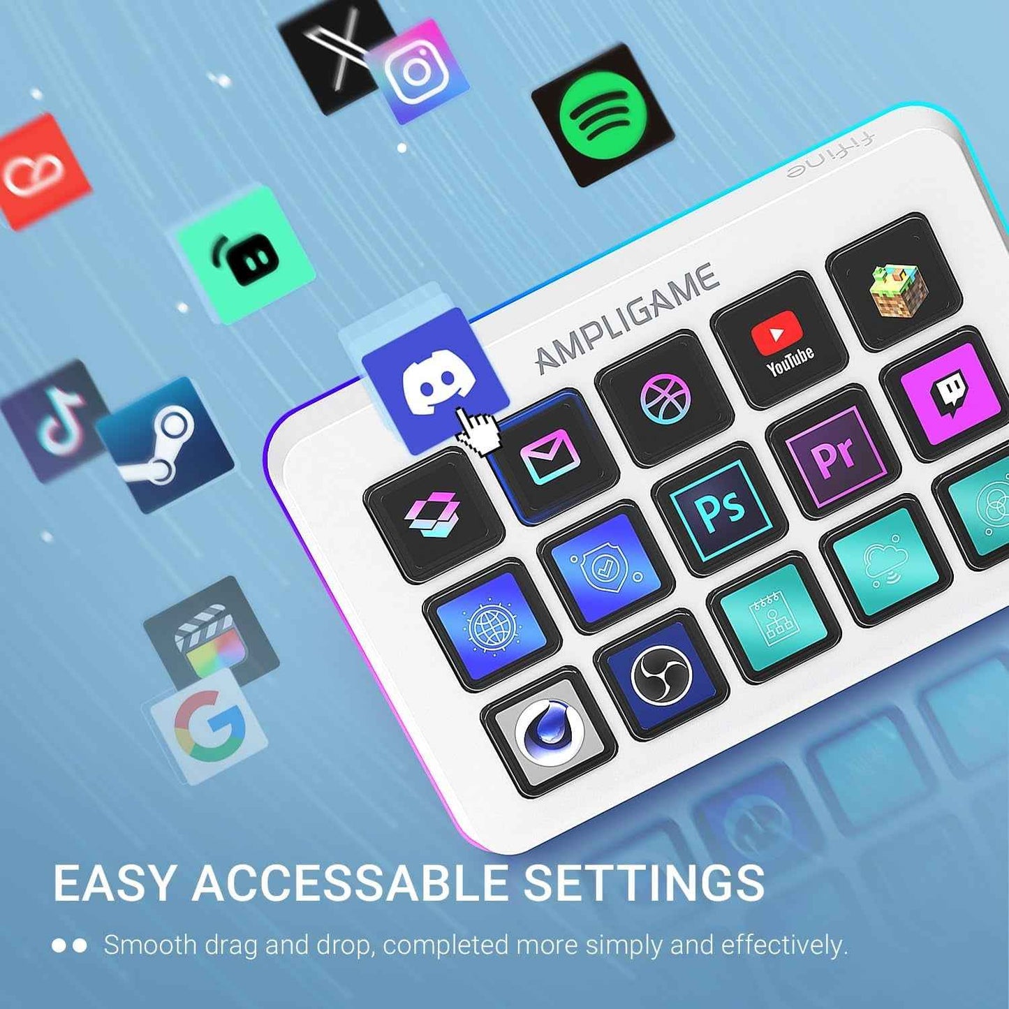 D6W Streaming Keyboard & Controller — All-in-One for Streamers & Content Creators