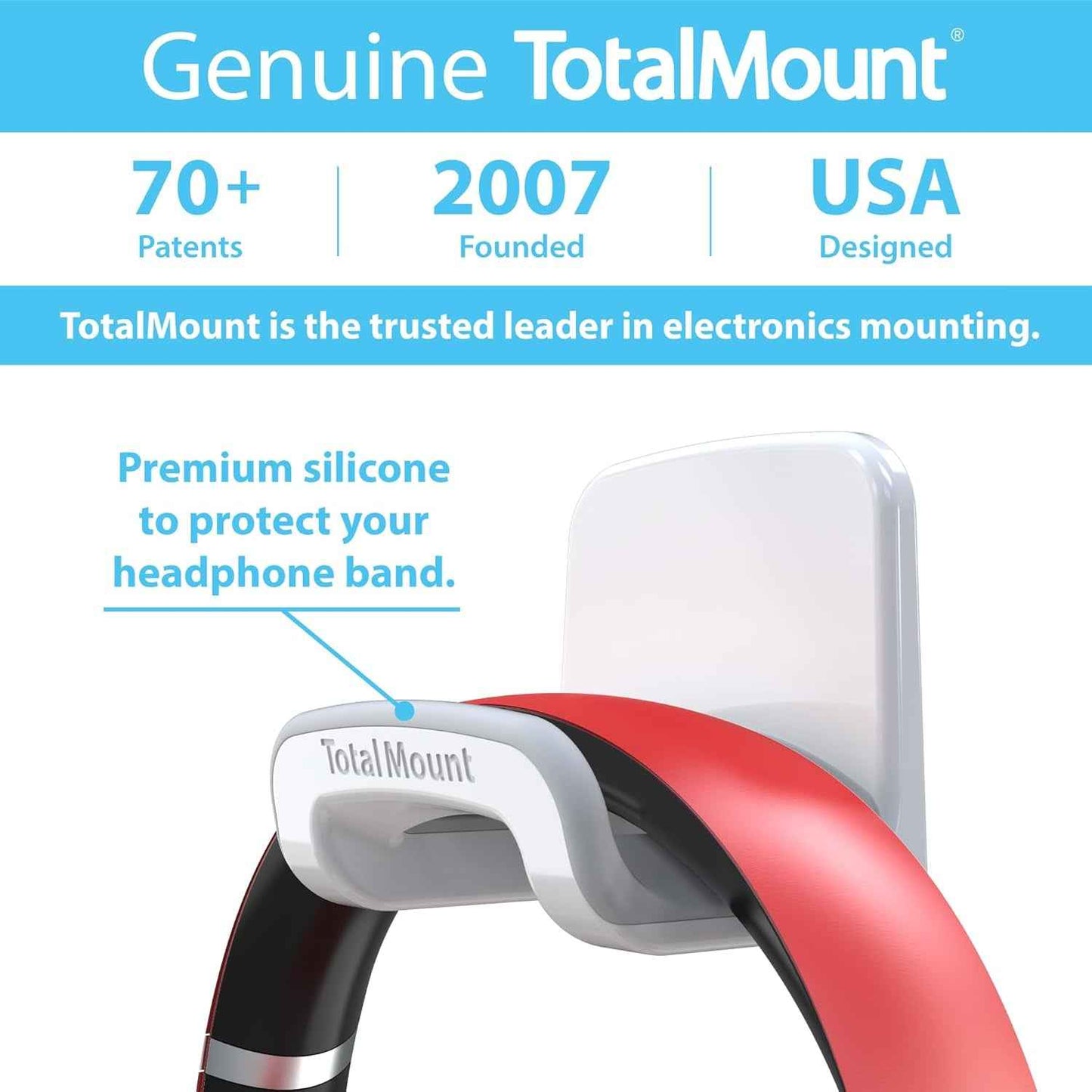 Removable Adhesive Headphone Hanger — Clean Desk, Zero Damage