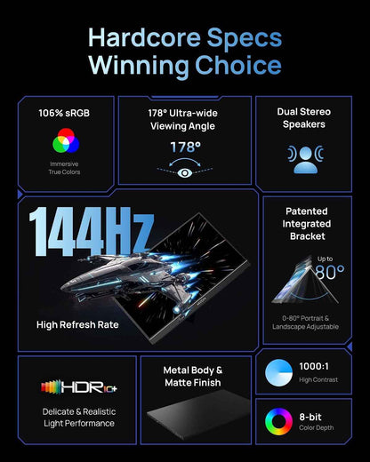 Ultra-Slim 144Hz Gaming Monitor 16.1"
