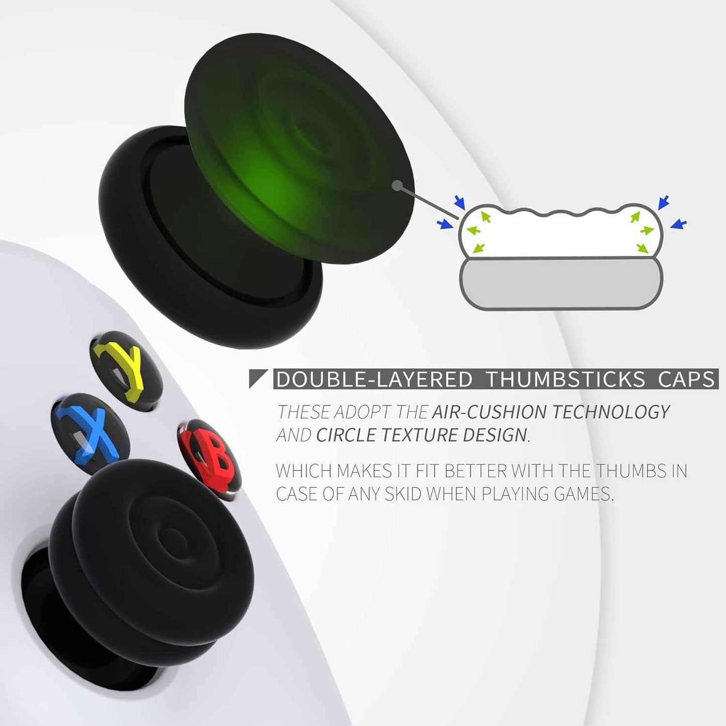 Air Cushion Thumbstick Caps — Better Grip & Precision for Every Game