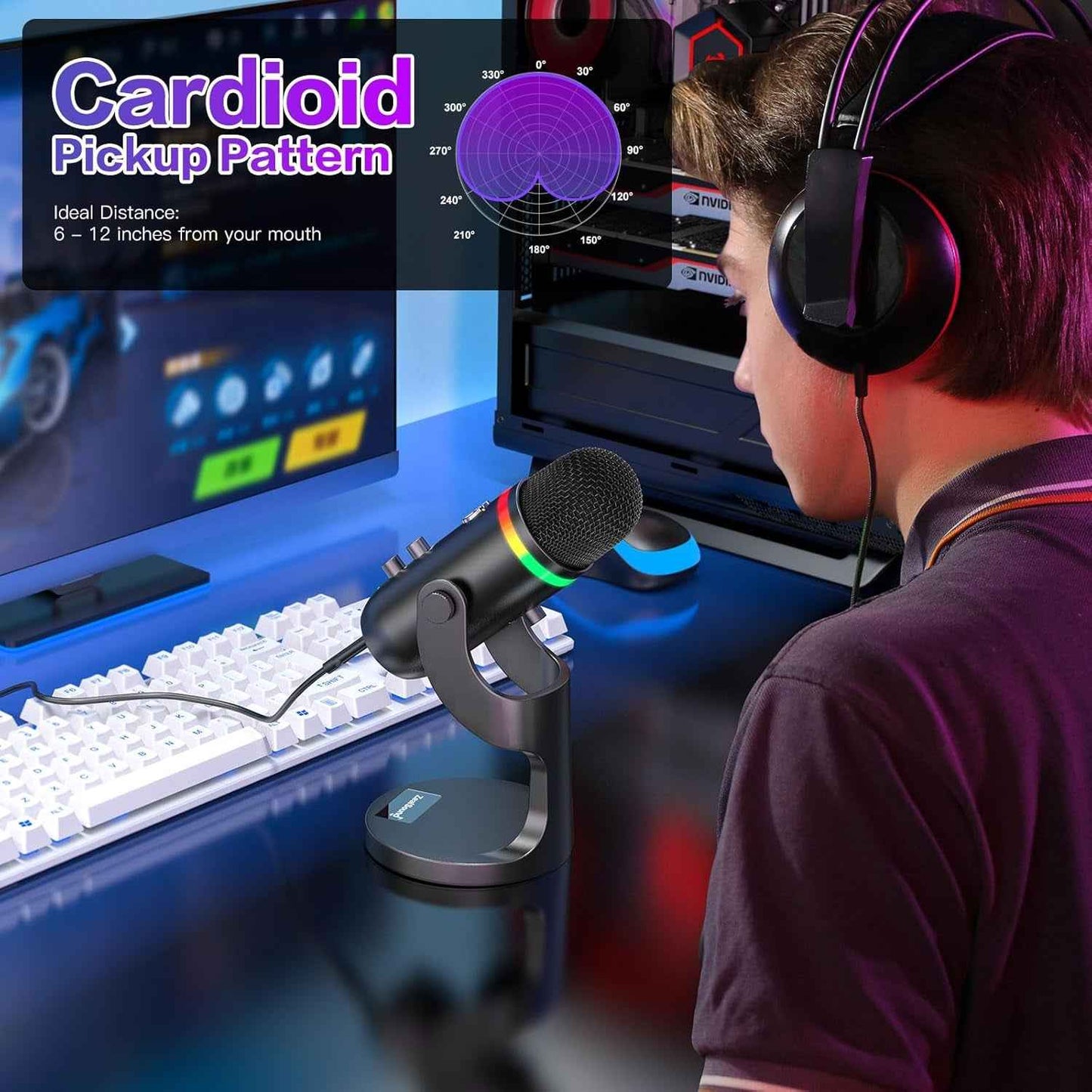 K66 PRO RGB USB Podcast Microphone