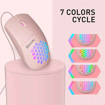 Wired RGB Backlit Honeycomb Shell Gaming Mouse