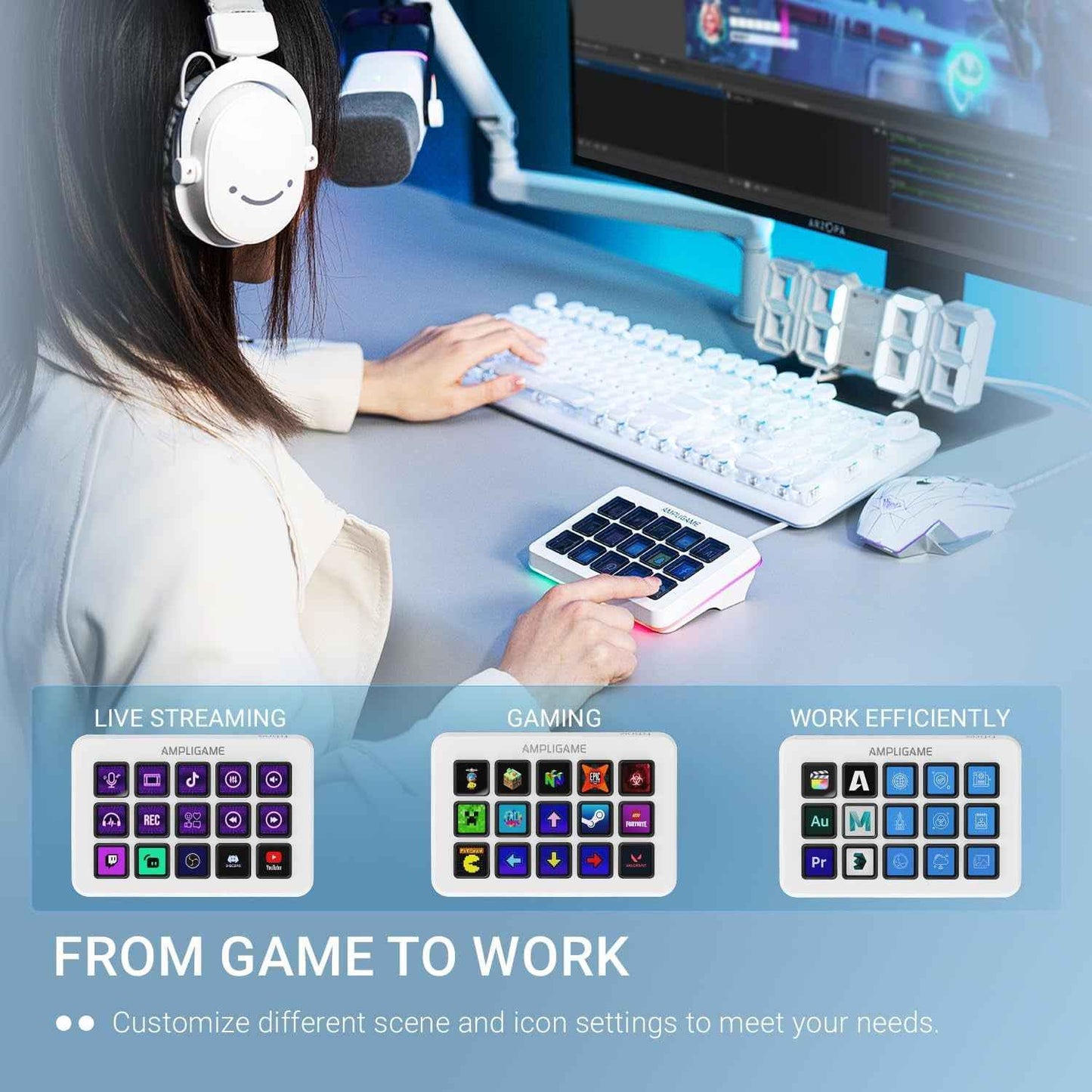 D6W Streaming Keyboard & Controller — All-in-One for Streamers & Content Creators