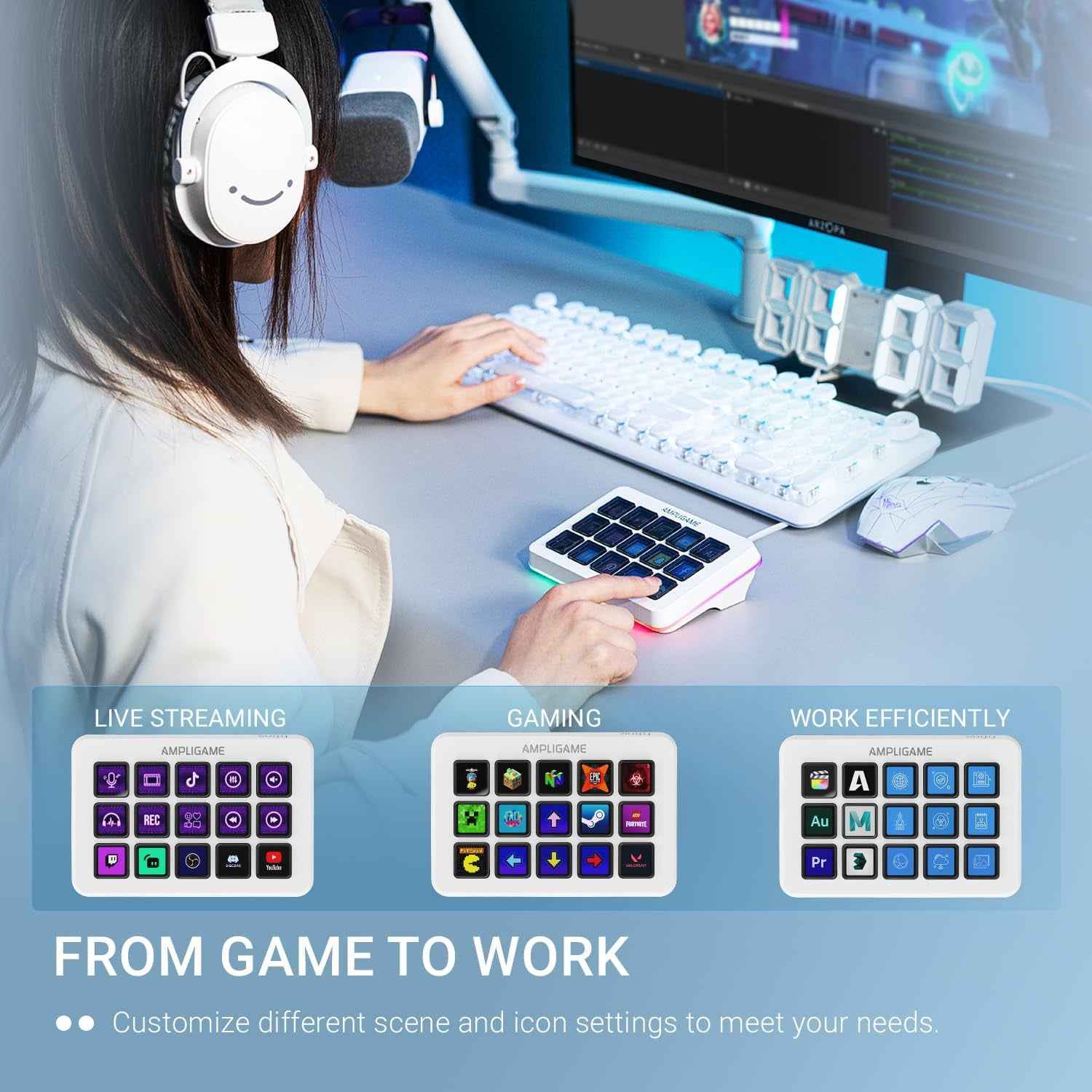 D6W Streaming Keyboard & Controller — All-in-One for Streamers & Content Creators