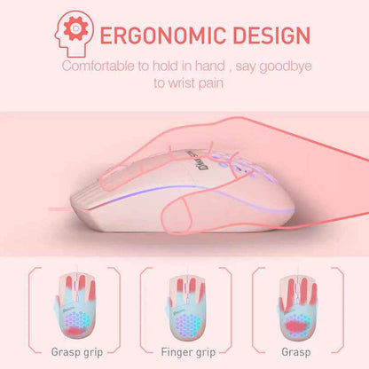 Wired RGB Backlit Honeycomb Shell Gaming Mouse