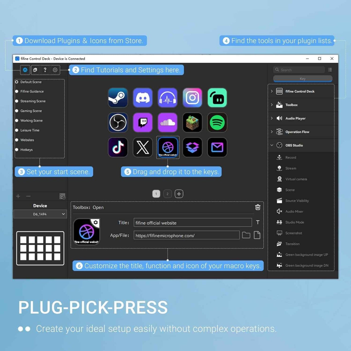 D6W Streaming Keyboard & Controller — All-in-One for Streamers & Content Creators