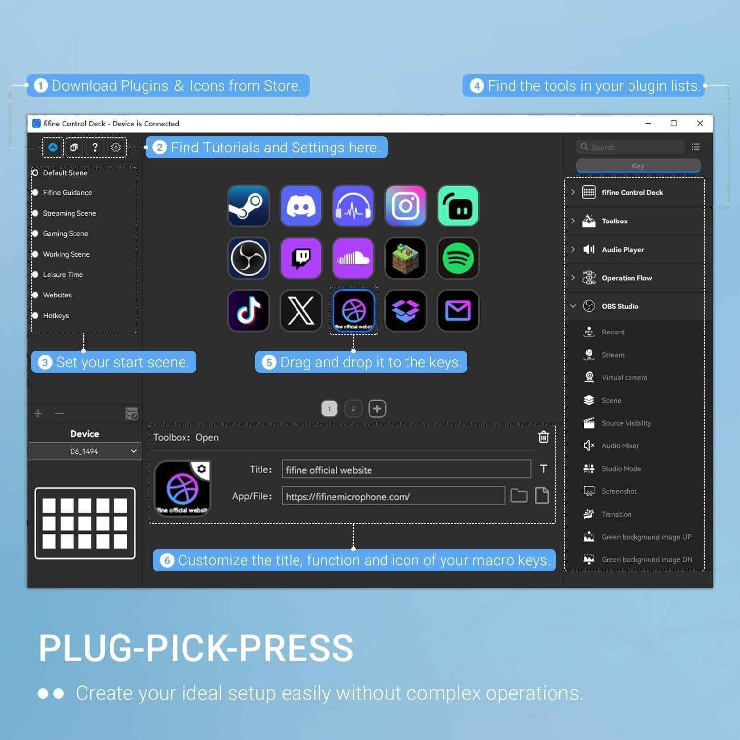 D6W Streaming Keyboard & Controller — All-in-One for Streamers & Content Creators