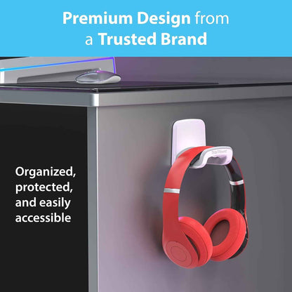 Removable Adhesive Headphone Hanger — Clean Desk, Zero Damage